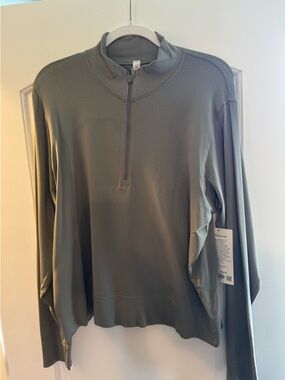 lululemon athletica Olive Green Quarter-Zip Performance Top